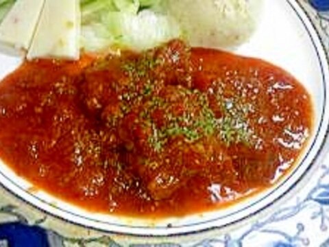 簡単！豪華！圧力なべで　豚肉のトマト煮込み